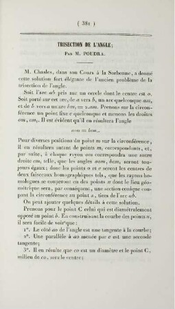 Trisection de l'angle.
