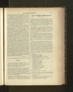 Les Troupes sahariennes.