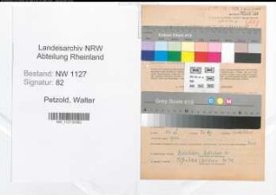 Entnazifizierung Walter Petzold , geb. 04.08.1916 (Lehrer)