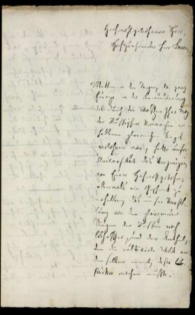 [Entwurf eines Briefes von Heyne an Baron von Asch vom 21.11.1774]