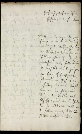 [Entwurf eines Briefes von Heyne an Baron von Asch vom 21.11.1774]