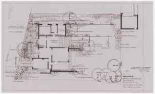 Gärten M. Schulz, D. Rosenthal, G. Kretschmer, Göttingen-Nikolausberg: Vermessungsplan Garten Kretschmer 1:100