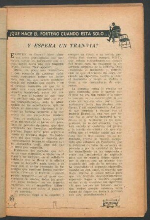 ... y espera un tranvía? : ¿Que hace el porteño cuando esta solo ...?
