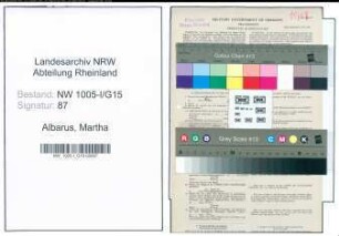 Entnazifizierung Martha Albarus , geb. 05.02.1900 (Posthalterin)