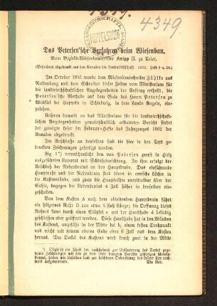 Das Petersen'sche Verfahren beim Wiesenbau
