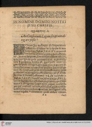 In Nomine Domini Nostri Jesu Christi