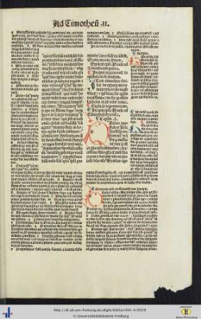 Epistola Pauli ad Timotheum secunda cum postilla