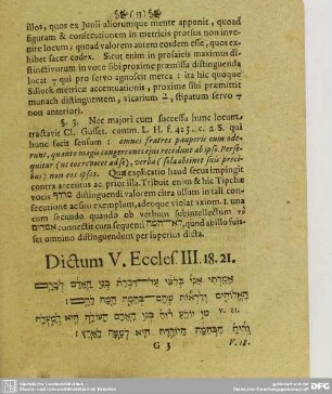 Dictum V. Eccles. III.18.21.