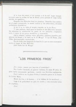 "Los primeros fríos"
