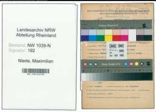 Entnazifizierung Maximilian Nierle , geb. 21.10.1886 ()