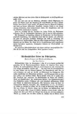 Weihnachtliches Leben im Schulgarten