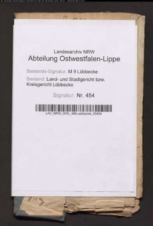 Erblasser: Clasing, Marie Elisabeth, geb. Wulrinde: