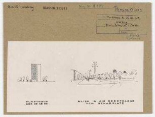 Schaubild: Kolonie Schillerhöhe. Berlin, Wedding, Oskarplatz (seit 1958 Louise-Schroeder-Platz)/Seestraße