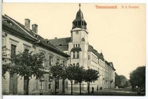Theresienstadt. K. u. K. Postamt : Theresienstadt, Rathausstraße. Neues Postgebäude