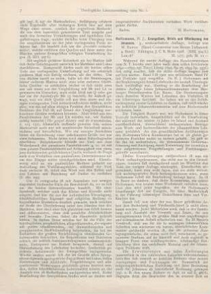 8-10 [Rezension] Holtzmann, Heinrich Julius, Evangelium, Briefe und Offenbarung des Johannes. 3., neubearb. Aufl., besorgt v. W. Bauer