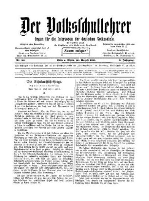 Die Schulaufsichtsfrage : Rückblick und Ausblick ; VI.
