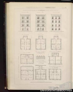 Planche No. 5 Habitations ouvriéres Parisiennes. Maisons D'ouvrières de M. Puteaux sises Bould Mazas