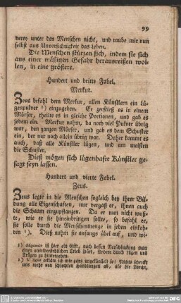 Hundert und dritte Fabel. Merkur