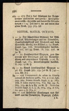 386-410, Histor. Natur. Octavo.