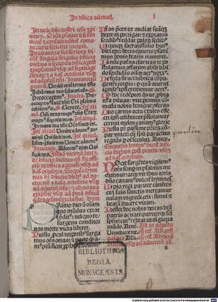 Breviarium Romanum : mit ‘Quid inde’-Versen (Walther, Initia 17797)