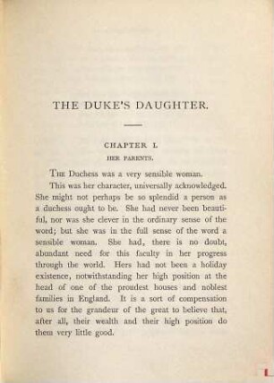 The duke's daughter