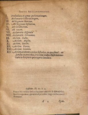 Acclamationes anniversariae de pace orbi reddita Christiano, et regio firmata connubio : anno 1659, VII. idus Nov.