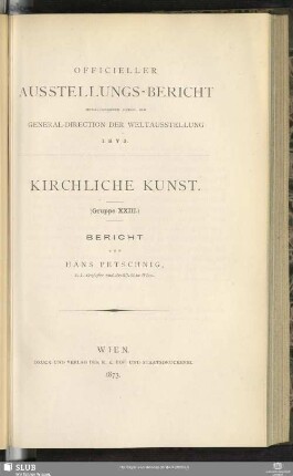Gruppe 23: Kirchliche Kunst : Bericht