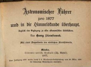 Astronomischer Führer : pro .... 1877