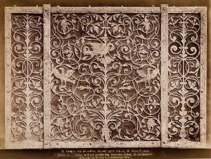 Deckel einer Truhe, in Eisen geschnitten, Deutsche Arbeit, 16. Jahrhundert.