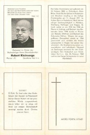 Kleinsorge, Hubert