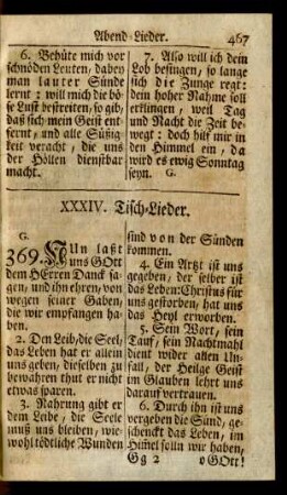 XXXIV. Tisch-Lieder