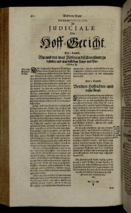 Das siebende Concilium, Ist Judiciale Oder Hoff-Gericht.