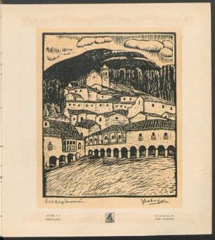 Arte peruano - Sacsayhuamán : Xilografía de José Sabogal