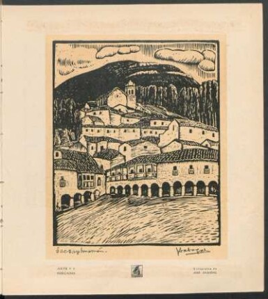 Arte peruano - Sacsayhuamán : Xilografía de José Sabogal