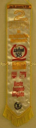 Wimpel zum 30. Jahrestag der DDR