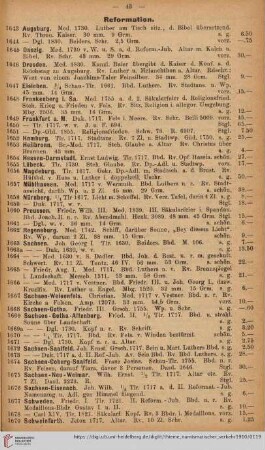 Reformation (Nr. 1643 - 1694)