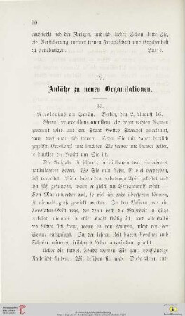 IV. Ansätze zu neuen Organisationen