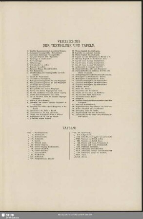 Verzeichnis Der Textbilder Und Tafeln