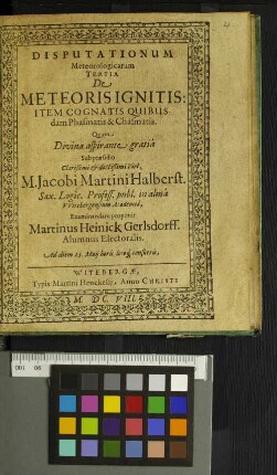 Disputationum Meteorologicarum Tertia De Meteoris Ignitis: Item Cognatis Quibusdam Phasmatis &amp; Chasmatis