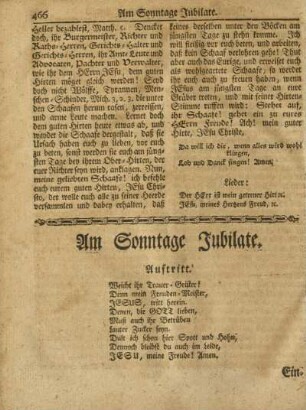 Am Sonntage Jubilate