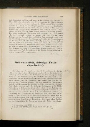 Schweinefett, flüssige Fette (Speiseöle).