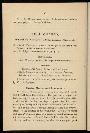 62-65, Tellicherry (with out-stations)
