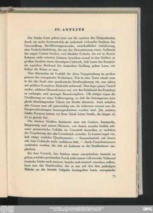 IV. Antlitz