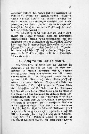 IV. Ägypten und der Suezkanal.