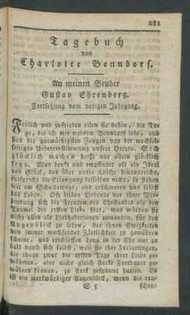 Tagebuch von Charlotte Benndorf