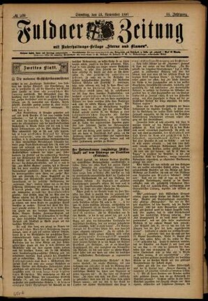 Zweite Ausgabe vom Dienstag, den 23. November 1897.