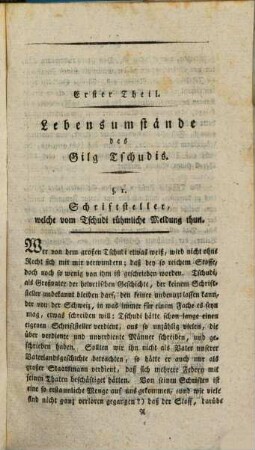 Egidius Tschudis von Glarus Leben und Schriften : nach dessen eigenen Handschriften. 1