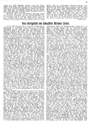 Das Religiöse im Schaffen Arthur Illies