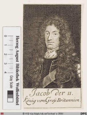 Bildnis Jakob (James) II. (Stuart), König von England u. Schottland (reg. 1685-89)