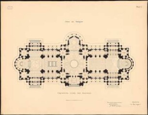 Berliner Dom Schinkelwettbewerb 1884: Grundriss untere Emporen